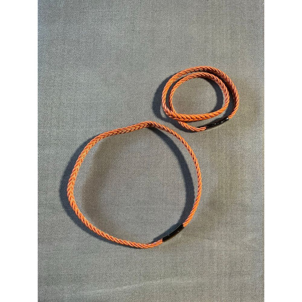 Faux Leather Bracelet Burnt‎ Orange